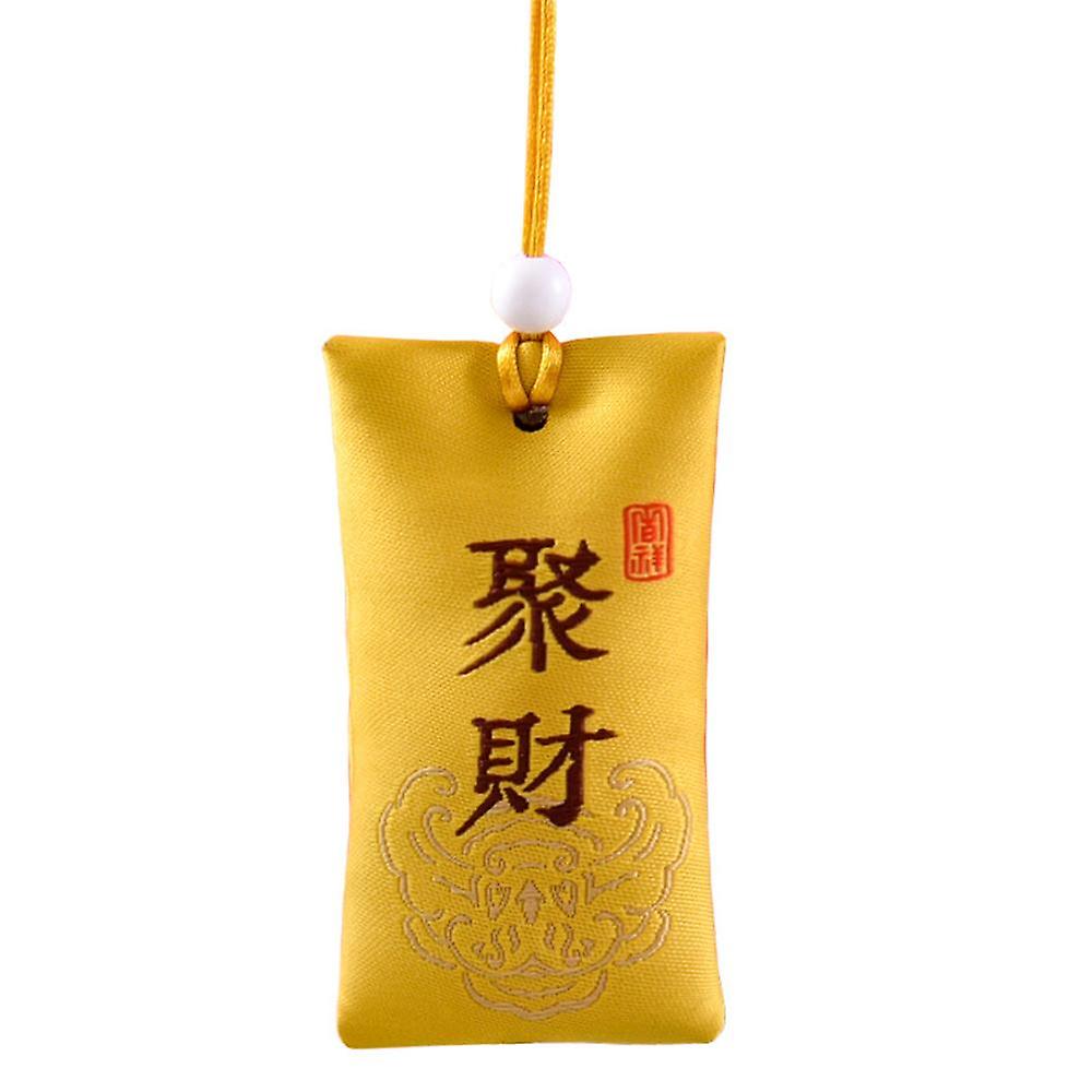 带香囊的精神盐,佛教精神盐袋项链,刺绣精神盐