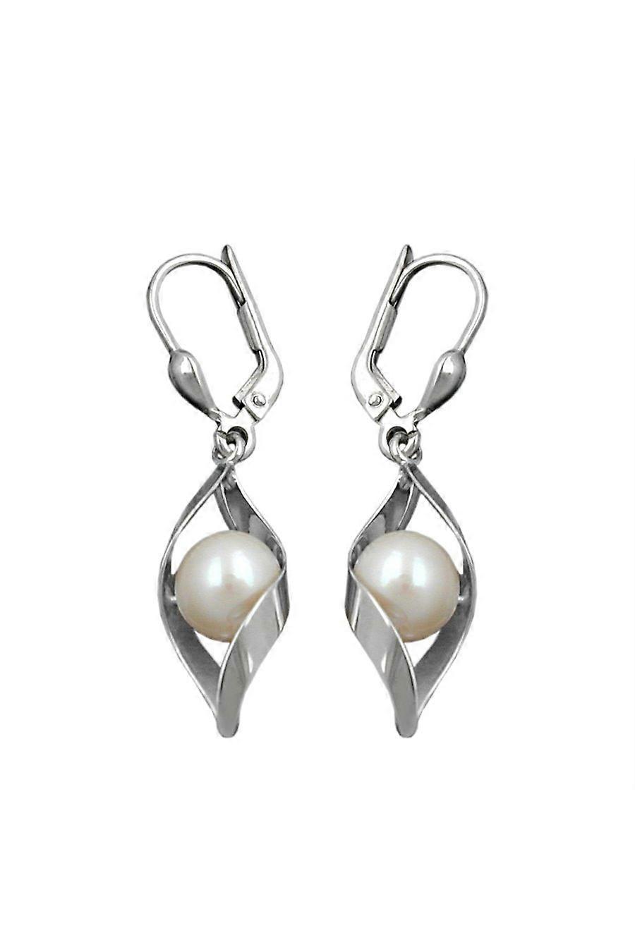Leverback Earrings Freshwater Bead Silver 925 - Gl91517