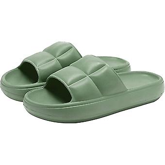 Eva Open Toe Miękkie Kapcie, Antypoślizgowe Miękkie Prysznic Spa Łazienka Basen Siłownia Kryte i Zewnętrzne Sandały Dla Mężczyzn I KobietGreen