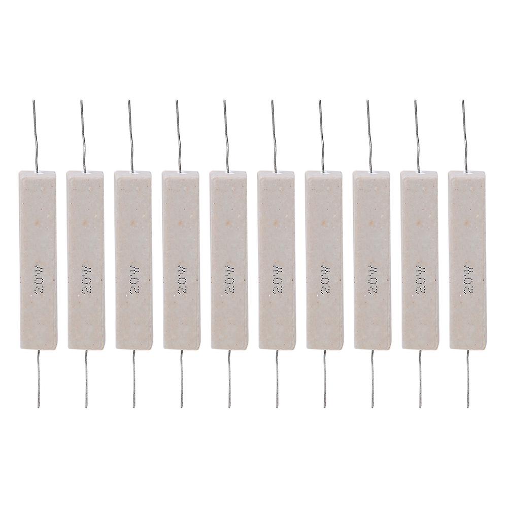 10Pcs Cement Resistor Power Resistance ±5% High Accuracy for Printed Circuit Board 20W(2.2R)