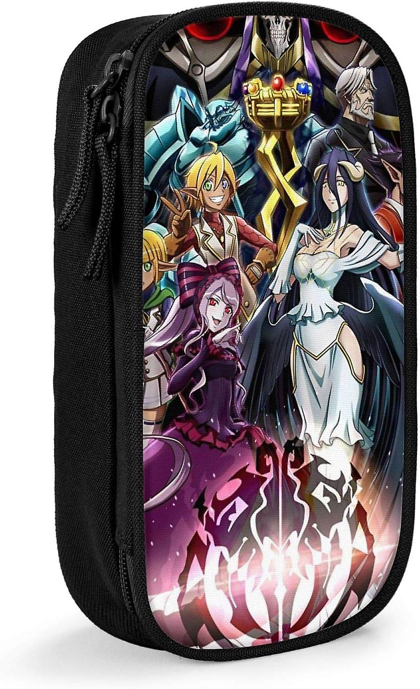 أنيمي أفرلورد مومونجا البيدو قلم رصاص حالة الحقيبة مربع ماكياج حقيبة تخزين القرطاسية المنظم مع سحاب للخلف الأسود SAOE008056