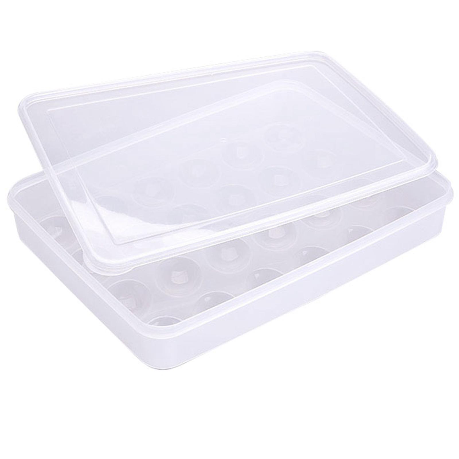 Refrigerator Egg Container Plastic Space Saving Multifunctional 24 Egg Organizer Holder for Kitchen