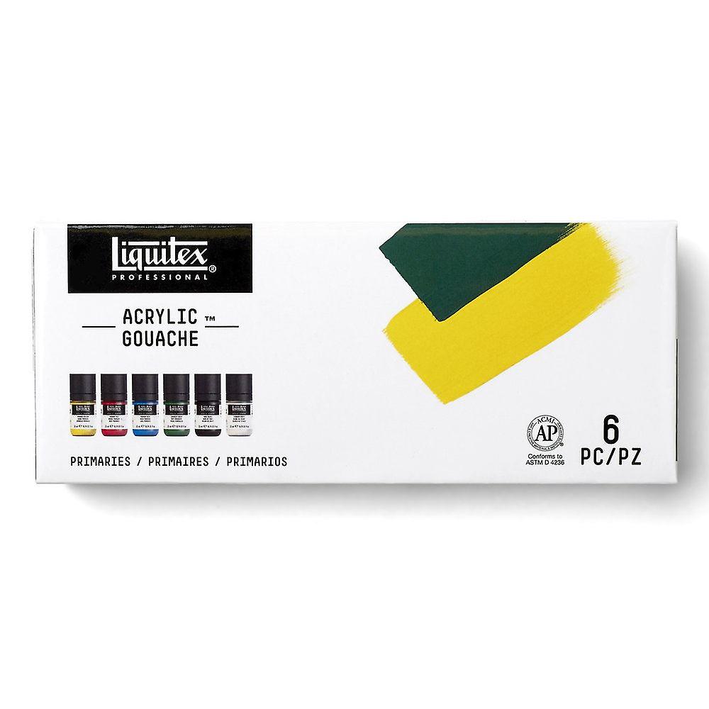 Liquitex Professional Acrylic Gouache Paint Primaries Set 6 x 22ml