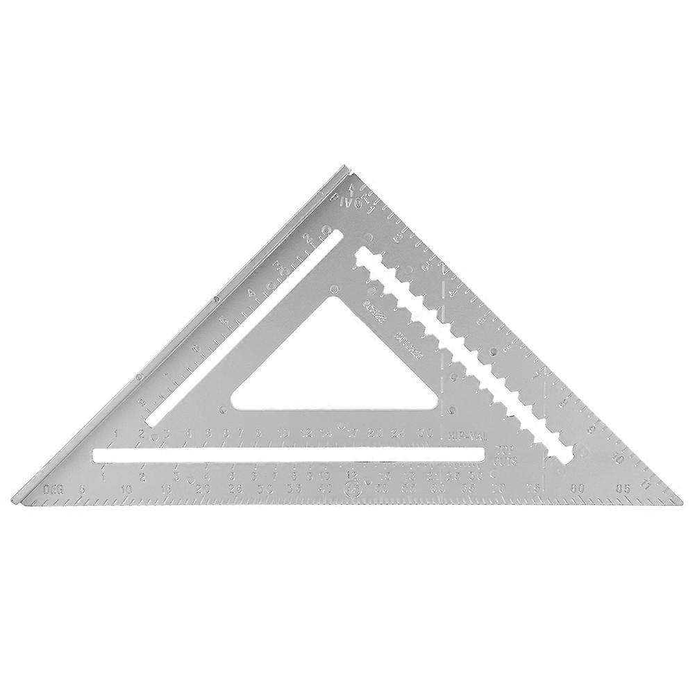 12in Triangle Ruler Right Angle Rust Proof White Aluminum Woodworking Protractor Measuring Tool(Cast Aluminium )