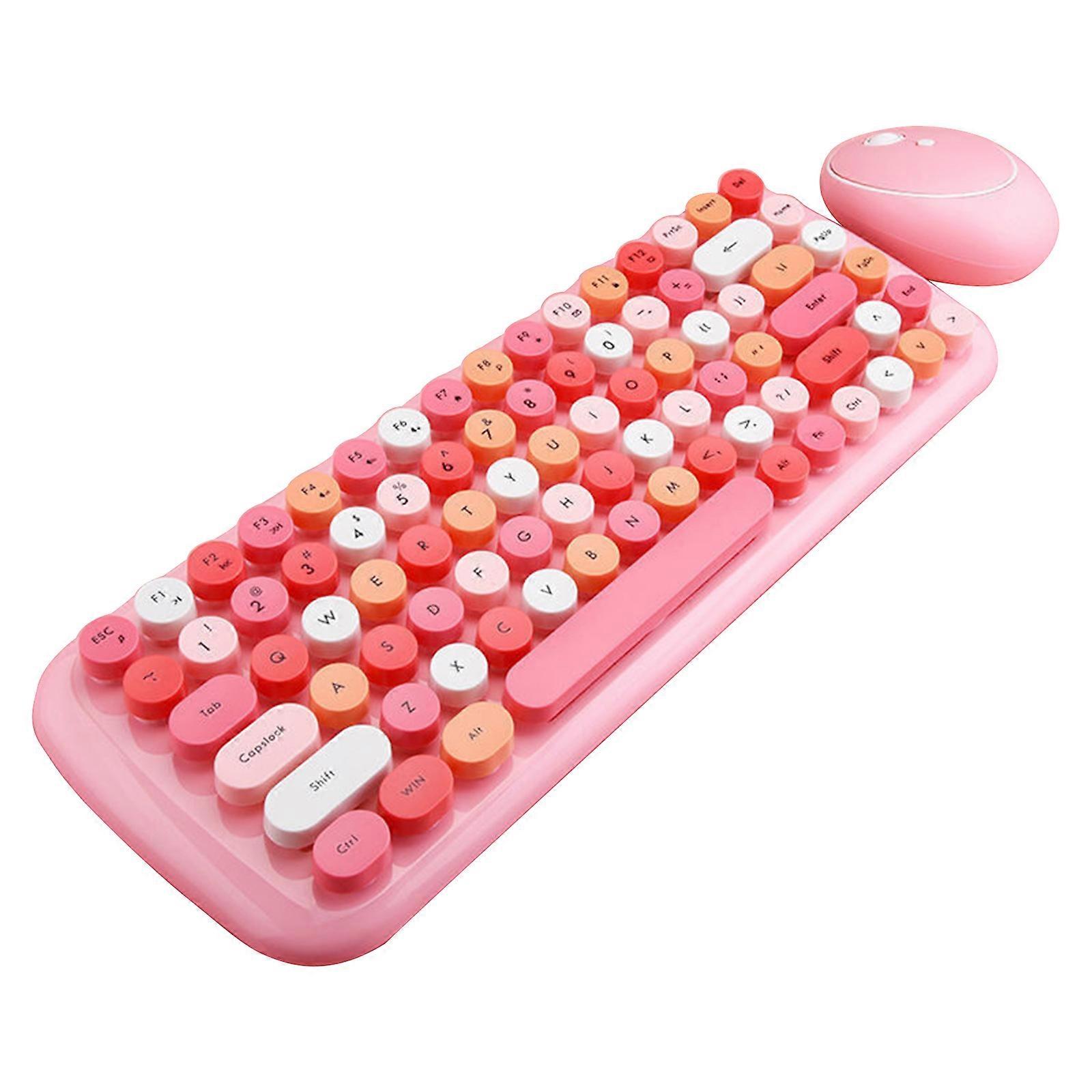 MOFIIKeyboard Mouse Combo 2.4G Wireless Mixed Color Slim Quiet Office Lady Gaver