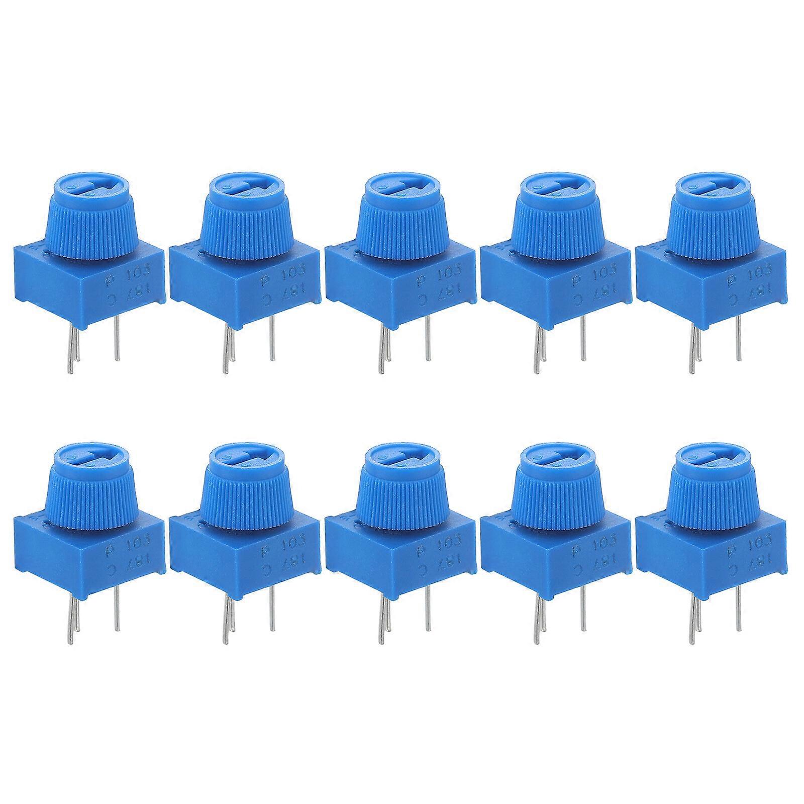 10 Stück Trimpot-Potentiometer-Widerstand mit Knopf-Breadboard-Trimmpotentiometer