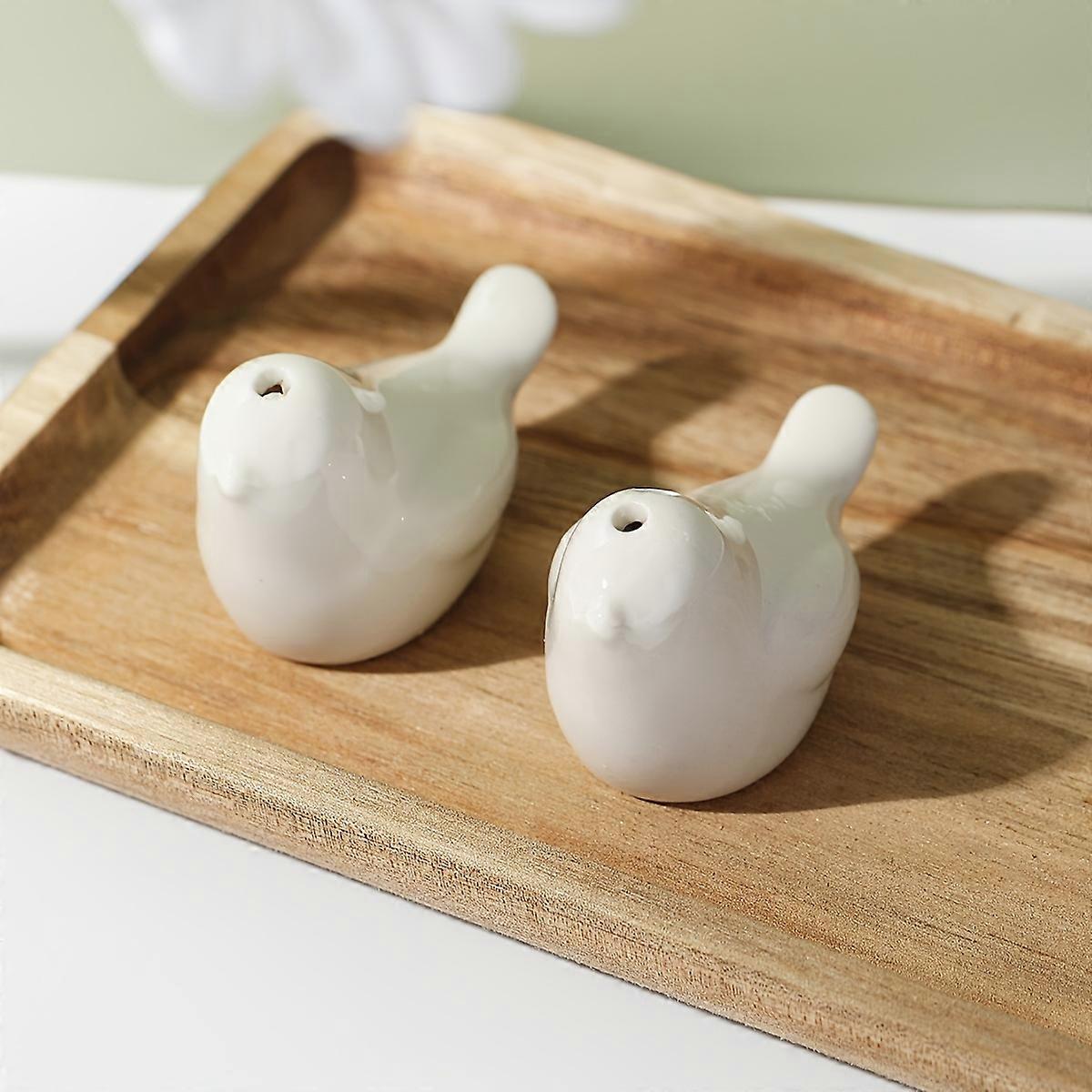 2pcs, Set shakers de sare și piper, sticlă de condimente, agitatoare de condimente, borcan de condimente ceramice, agitatoare drăguțe de condimente pentru păsări pentru grătar de picnic în aer liber, Kawaii Spic
