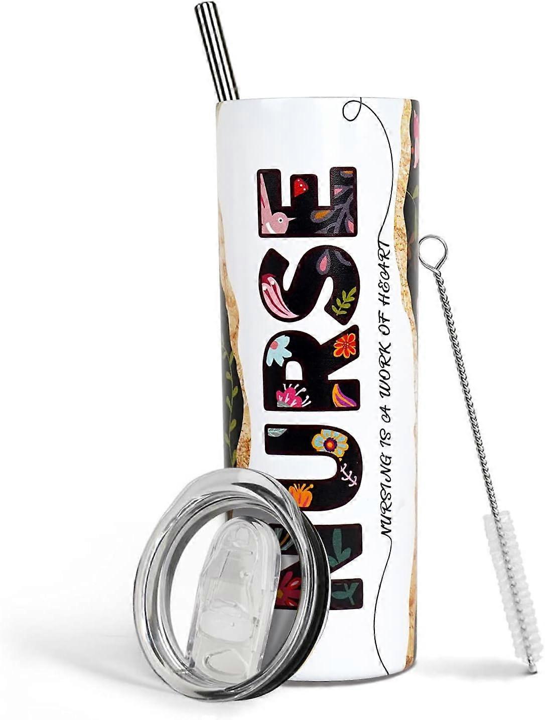 Nővér ajándékok nőknek Nővér élet nővér Tumbler fedéllel és szalmával Nővér ajándék nővér csésze vizes palack nővér utazási bögrék 20oz nővér szigetelt rozsdamentes s