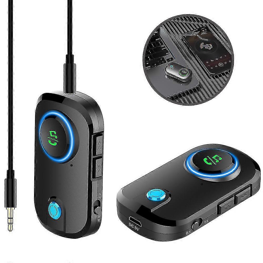 Jianghuo Bluetooth 5.0 Transmitter Receiver With Microphone, 3-In-1 Low Latency
