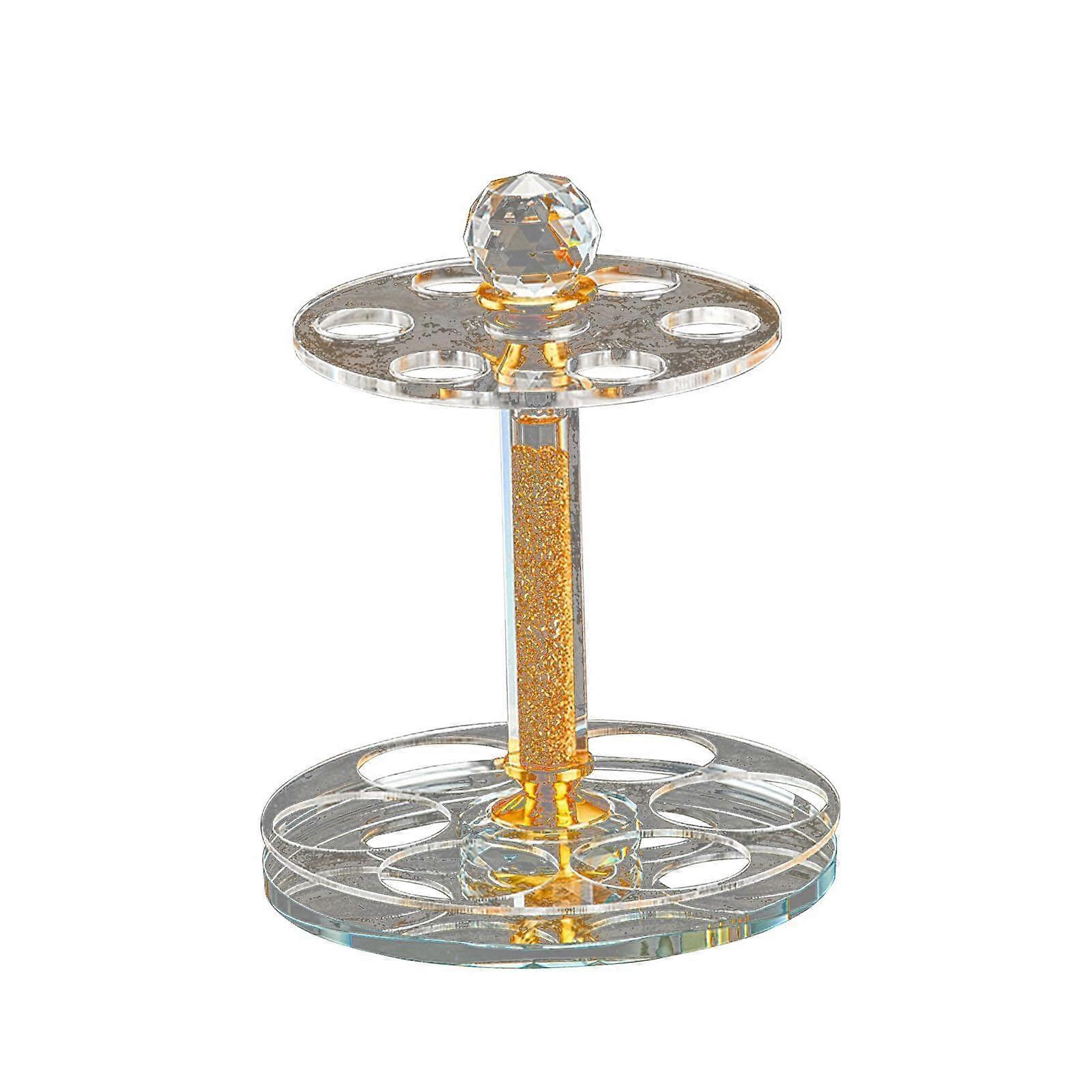 回転ワインカップラックパーティーキッチンキャビネット用透明で頑丈なワインカップスタンド10ポットと10カップ