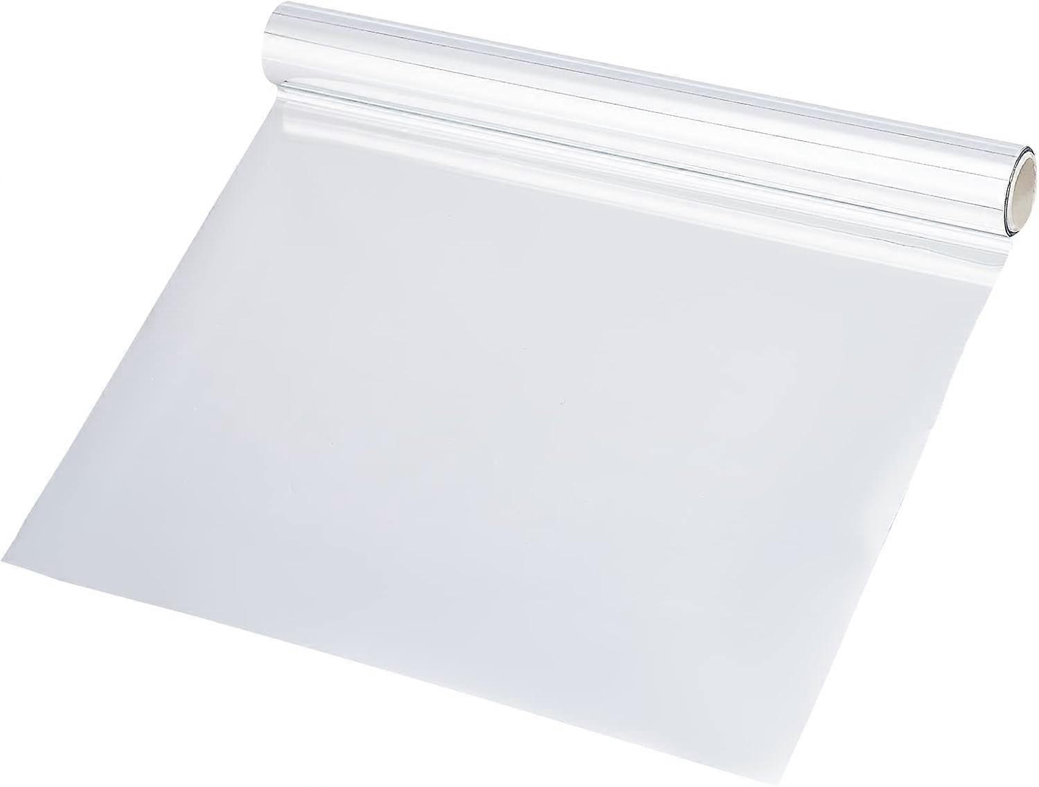 1 Roll Silver Reactive Foil 16.4Ftx7.7in Metallic Transfer Foil Paper Transfer Sheets for DIY Craft Embossing Scrapbooking Cards Leather DIY Decoratio