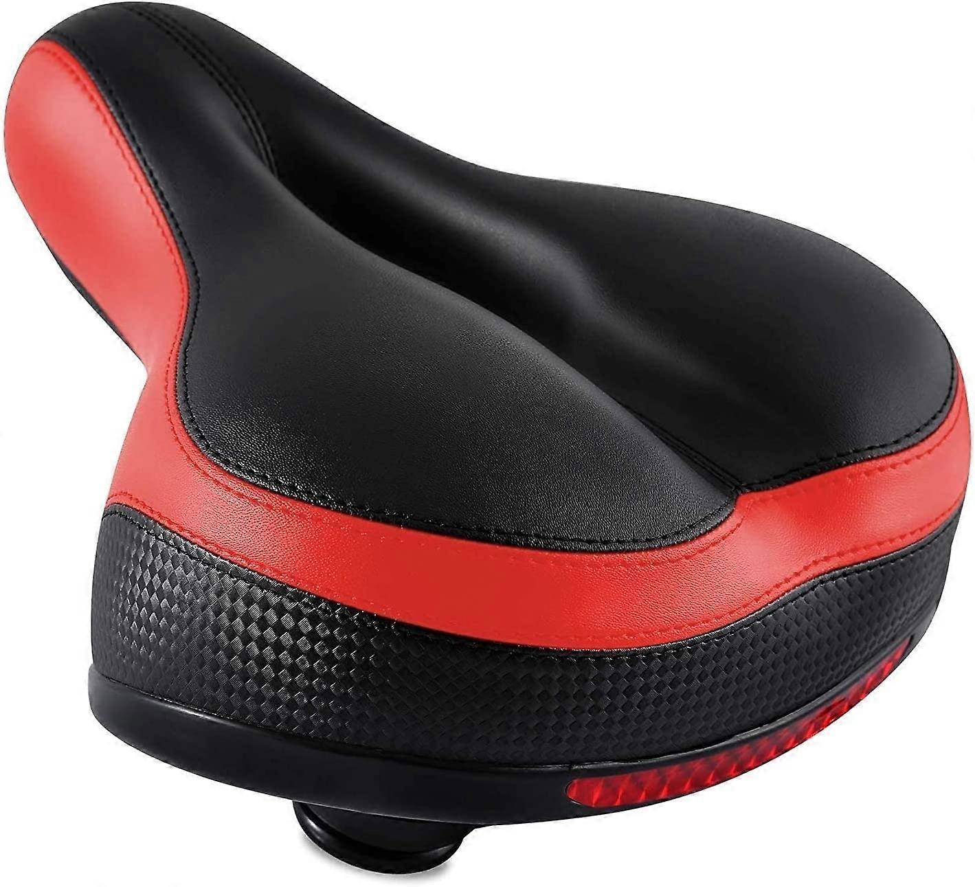 Komfort cykelsæde til kvinder eller mænd udskiftning polstret blød høj densitet memory foam sort