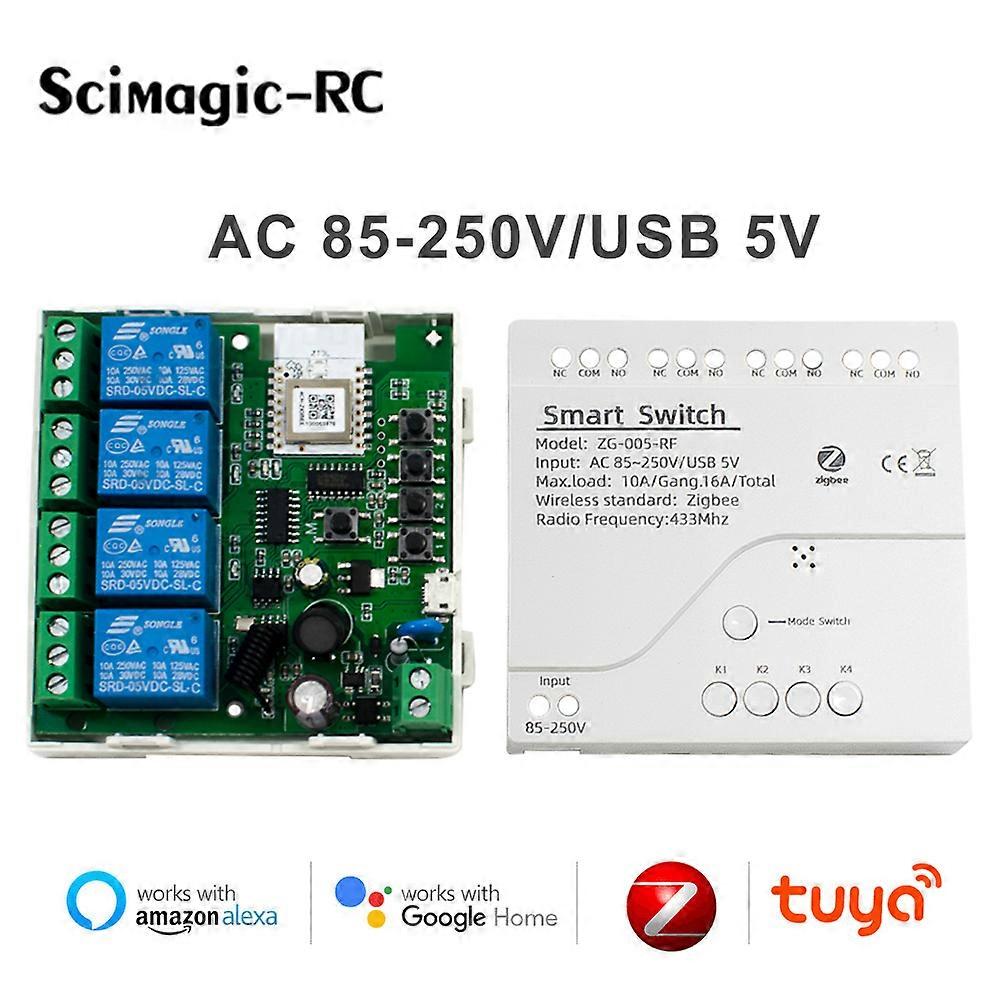 433MHZ DC 12V 24V 10A 4CH 4CH Comutator de releu cu 4 canale RF Sistem de telecomandă fără fir Transmițător receptor 433mhz Ventilator / Motor