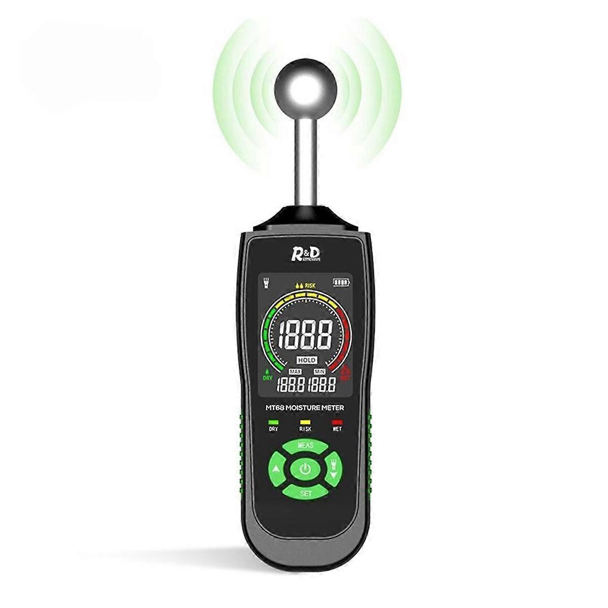 Digital Wood Moisture Meter Timber Damp Detector LCD Screen Hygrometer Alarm Humidity Tester Wood Moisture Reader