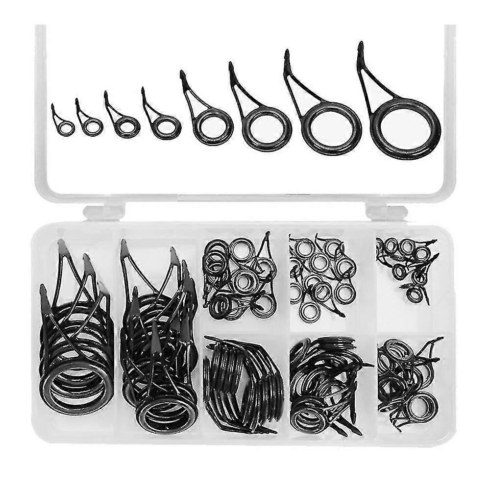 New style 75pcs Fishing Rod Guide Tip Fishing Line Spinning Guide Eyes Rings Fishing Rod Guides Top Rings Pol