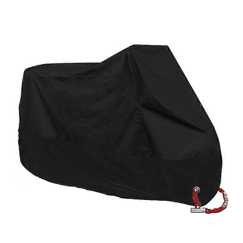 M L XL 2XL 3XL 4XL Motorcycle Cover Universal Outdoor Uv Protector-Black