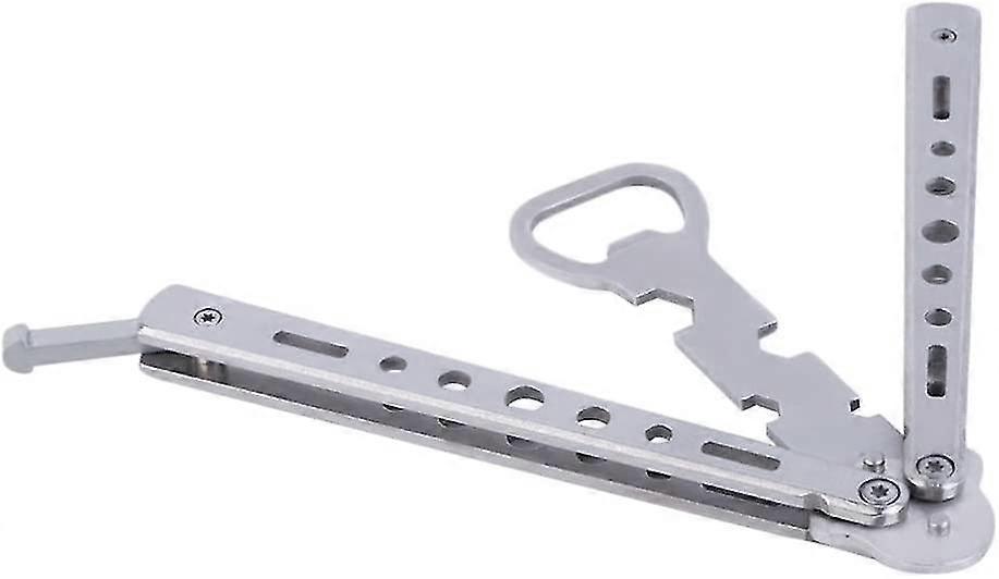 Bottle Opener, Knife Training Tool, Fruit Peeler, Silver