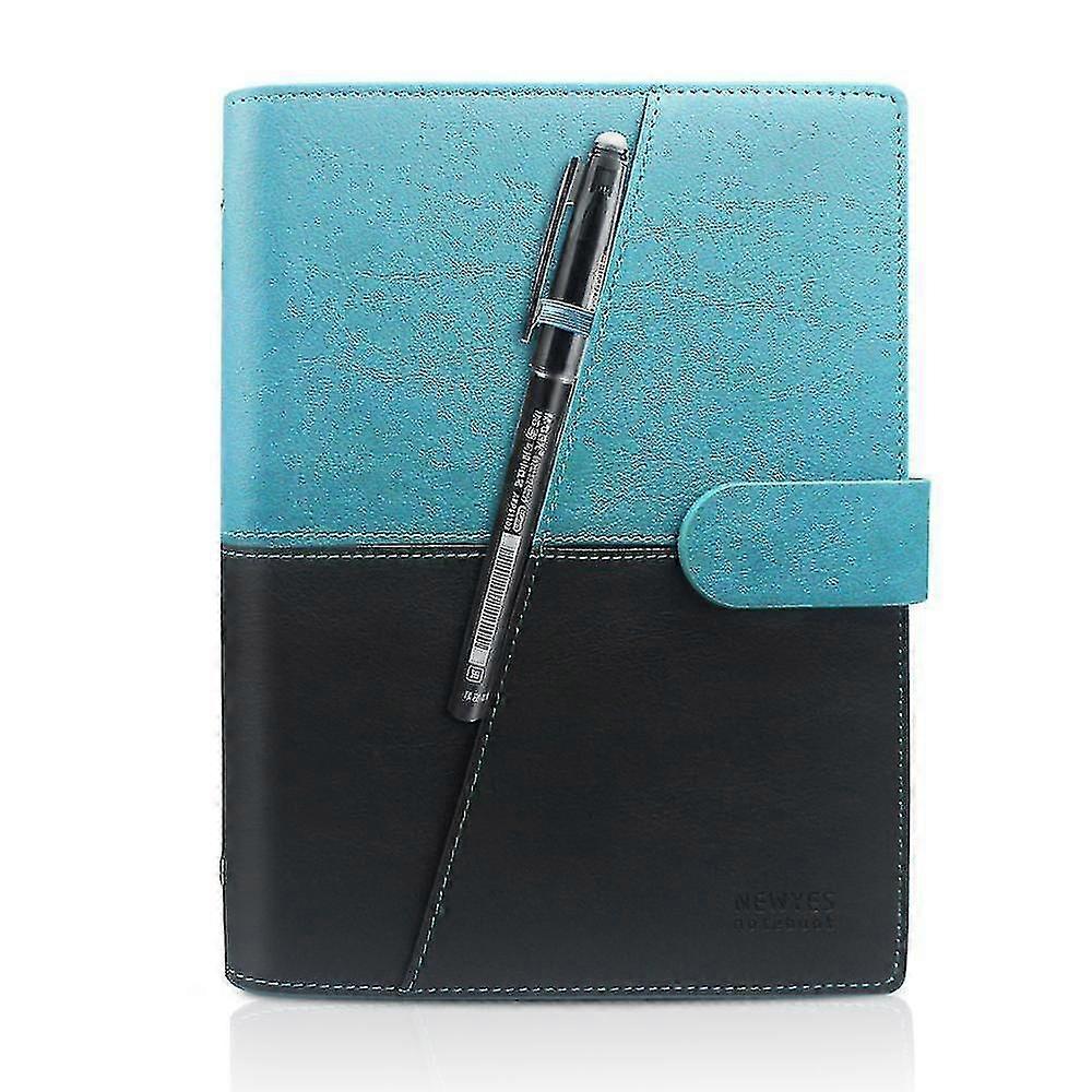 smart erasable- leather paper notebook, cloud flash, storage lined with pen