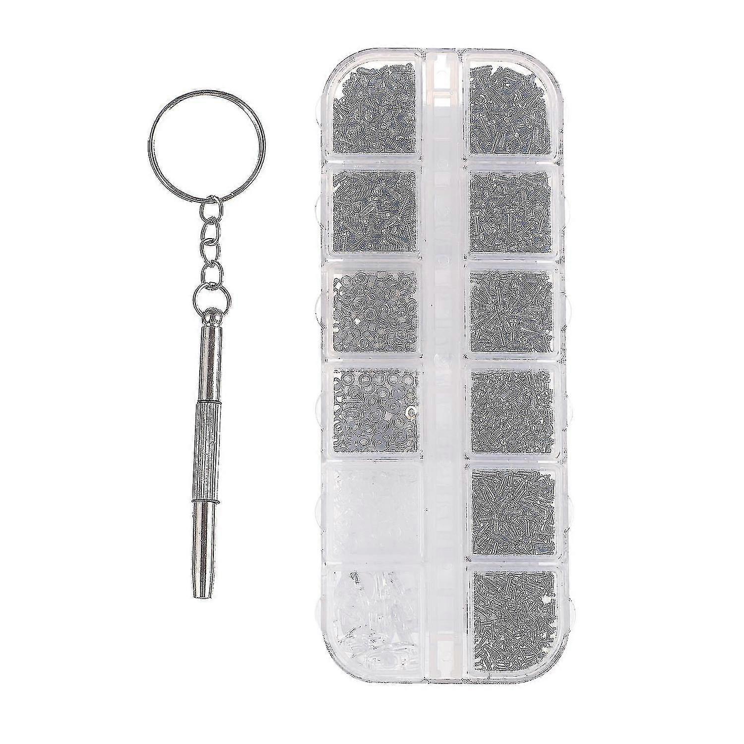 1100pcs/box glasses clock repair tool kit convenient serviceable assorted screw accessories