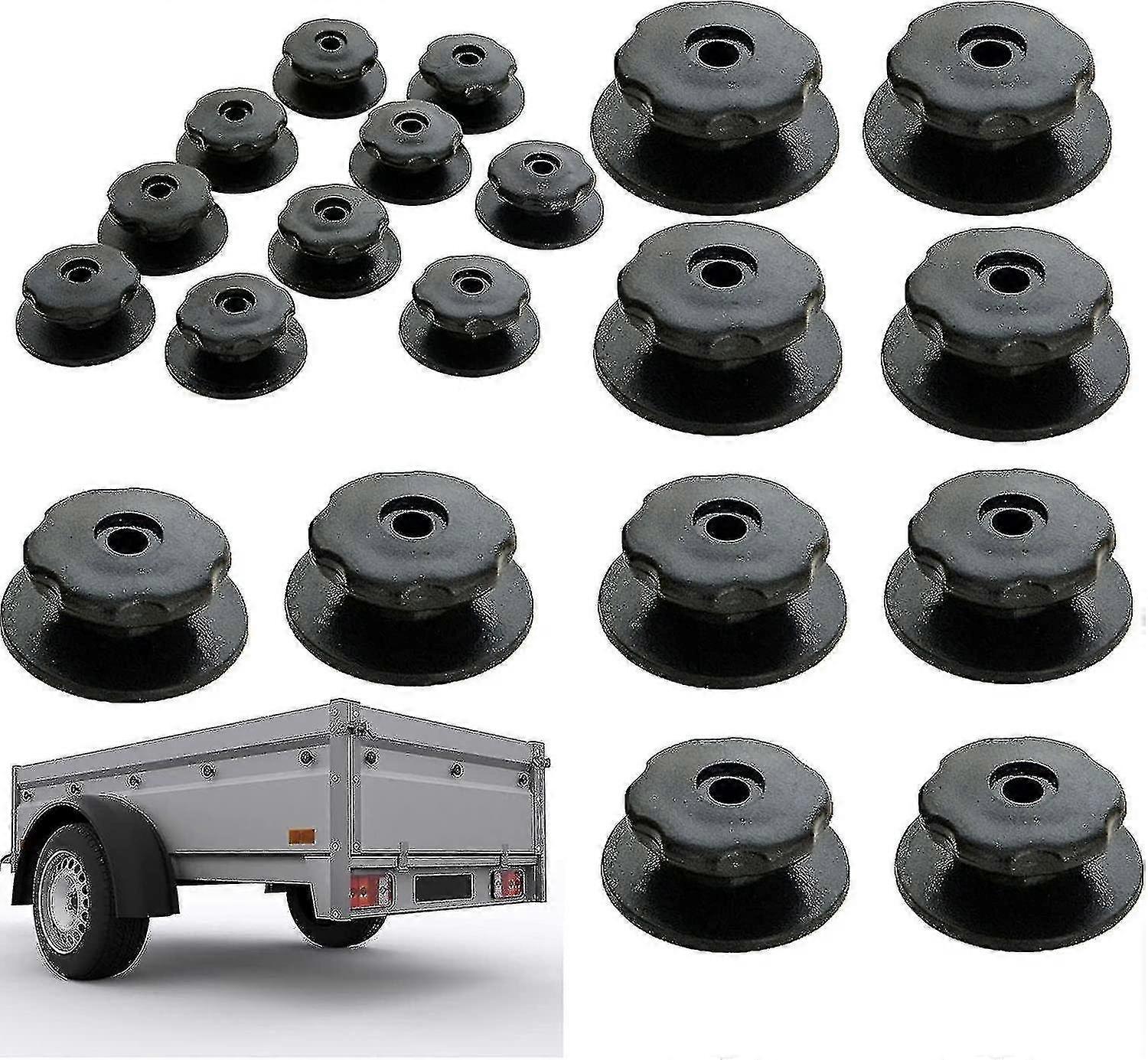 Fastening Round Buttons 20 Pcs Incl. Screws Round Button Pendant Net Plastic Button Fastening Knobs