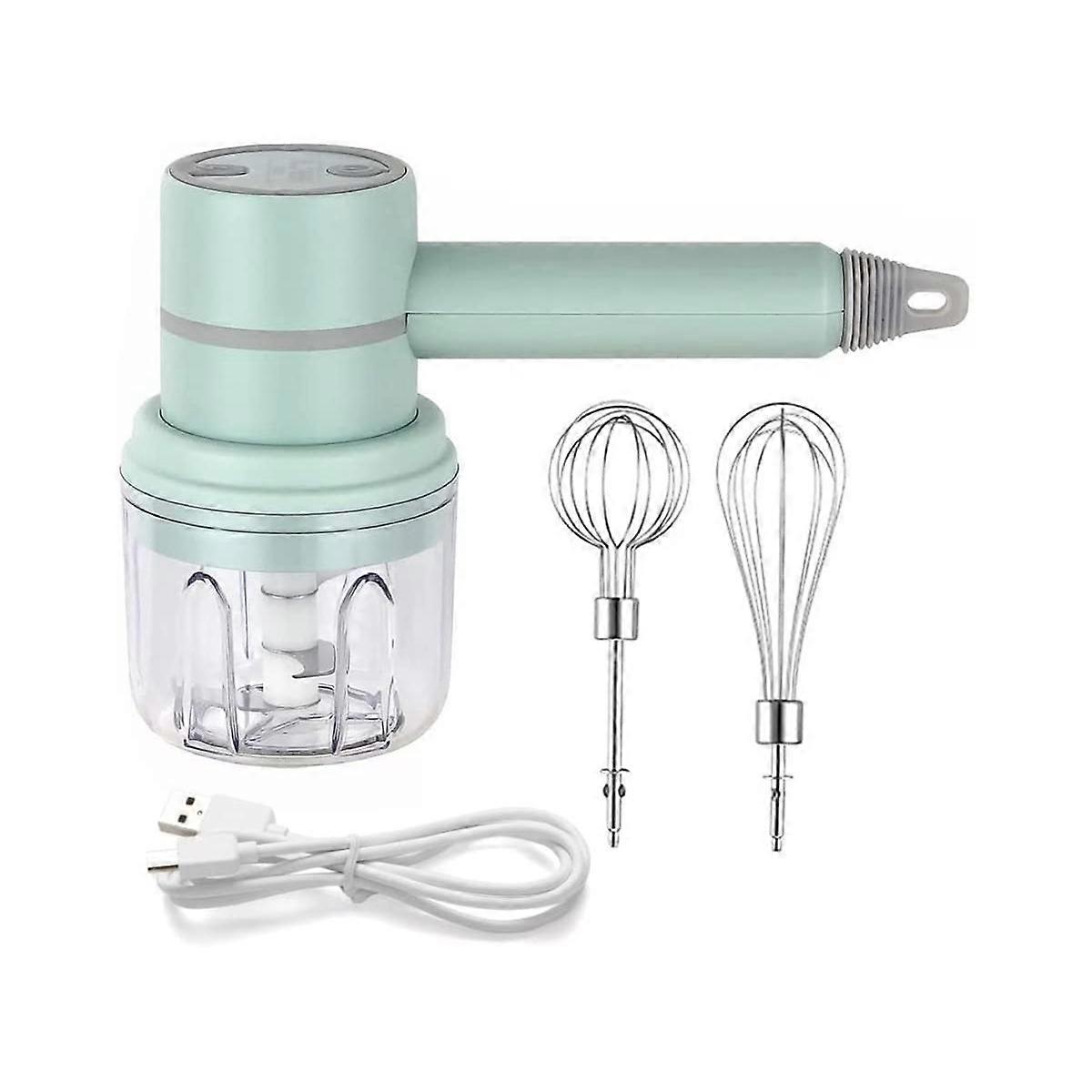 Hand Mixer Cordless Electric Blender Portable Multi- Food Beater for Mixing Eggs Whipping Cream Cho