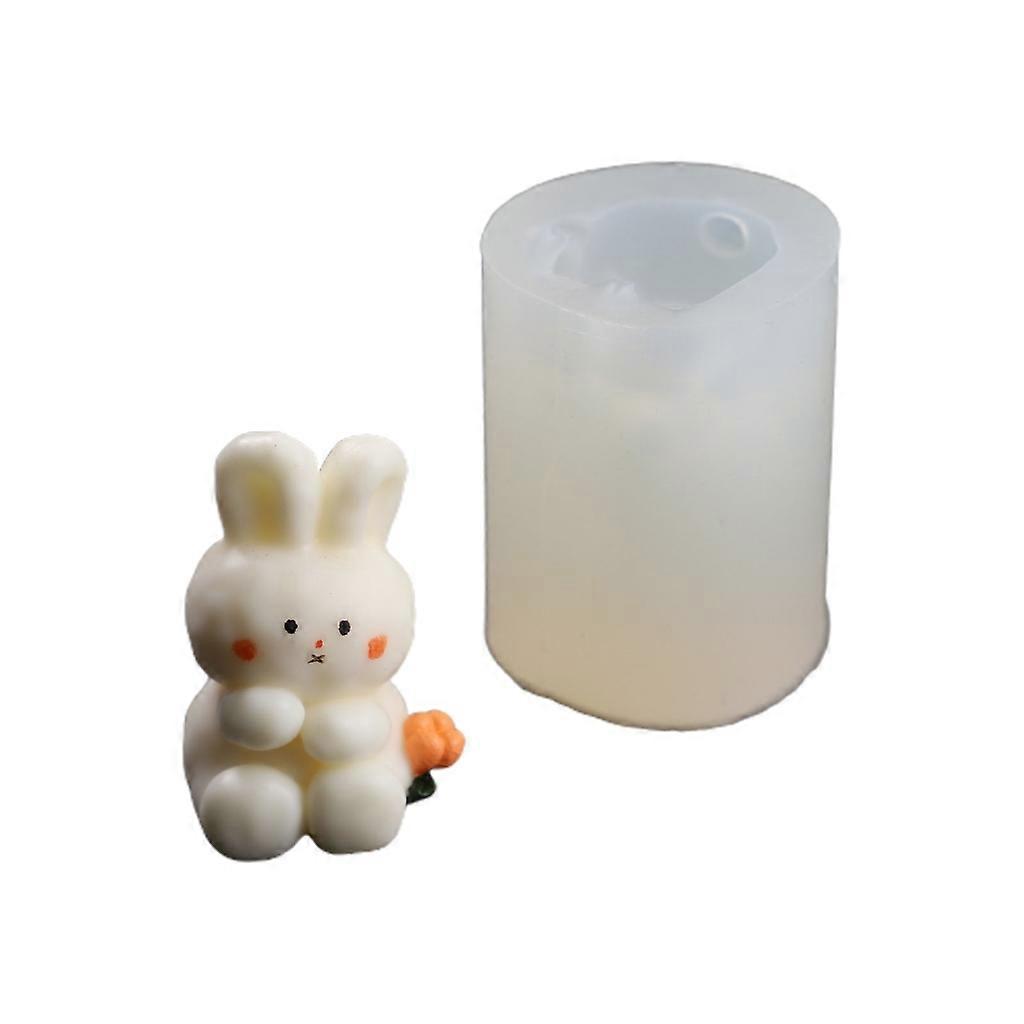 3D Easter Rabbit Silicone Mold for Candle Making Fondant Cake Decorating Tool