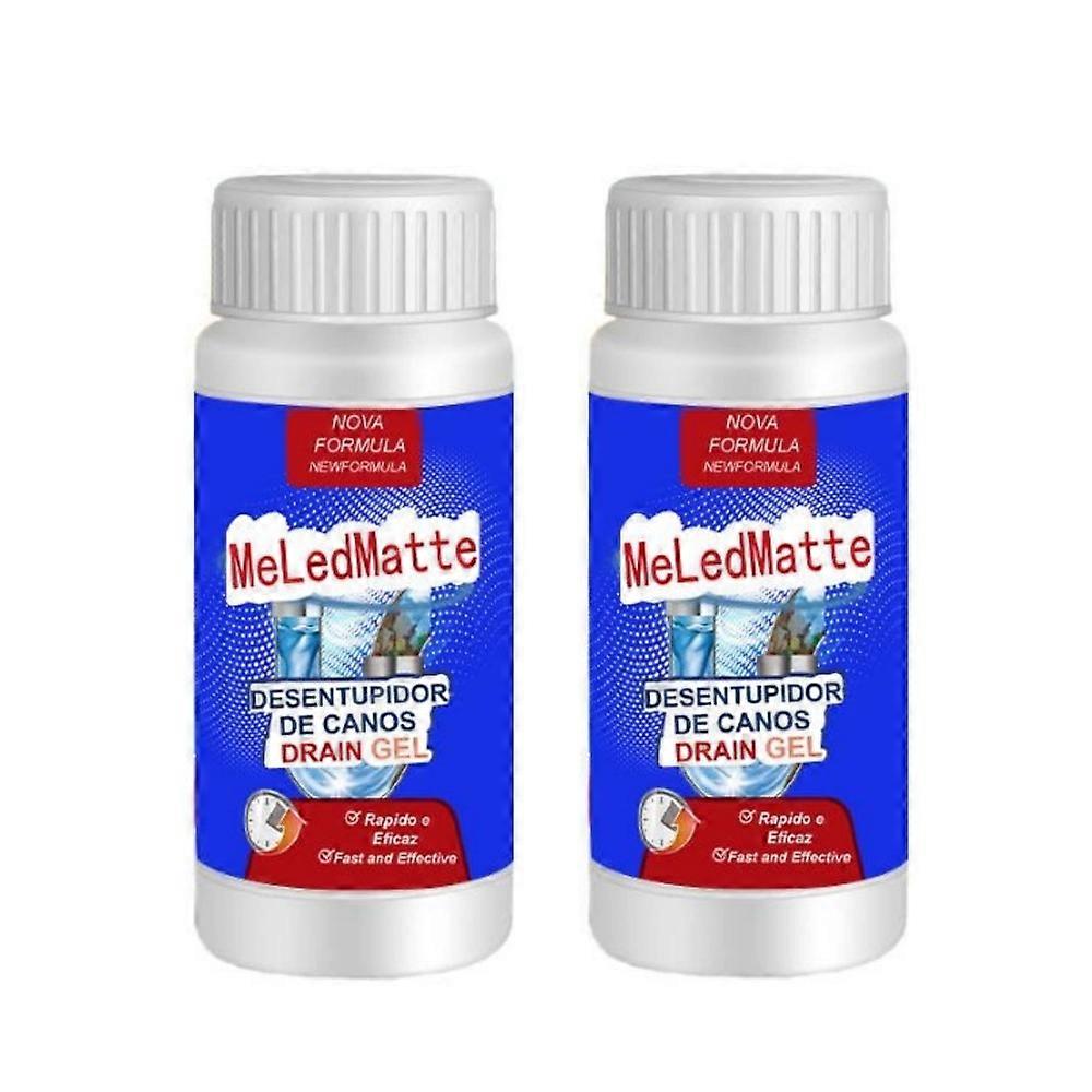 2PCS Powerful Pipe Dredging Agent Meledmatte,Tool Cleaning Powerful Kitchen Pipe Dredging Agent Dredge Deodorant
