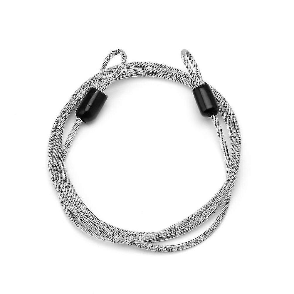 Steel Safety Cable, Double Loop Braided Steel Cable Flexible Lock Cable U-lock