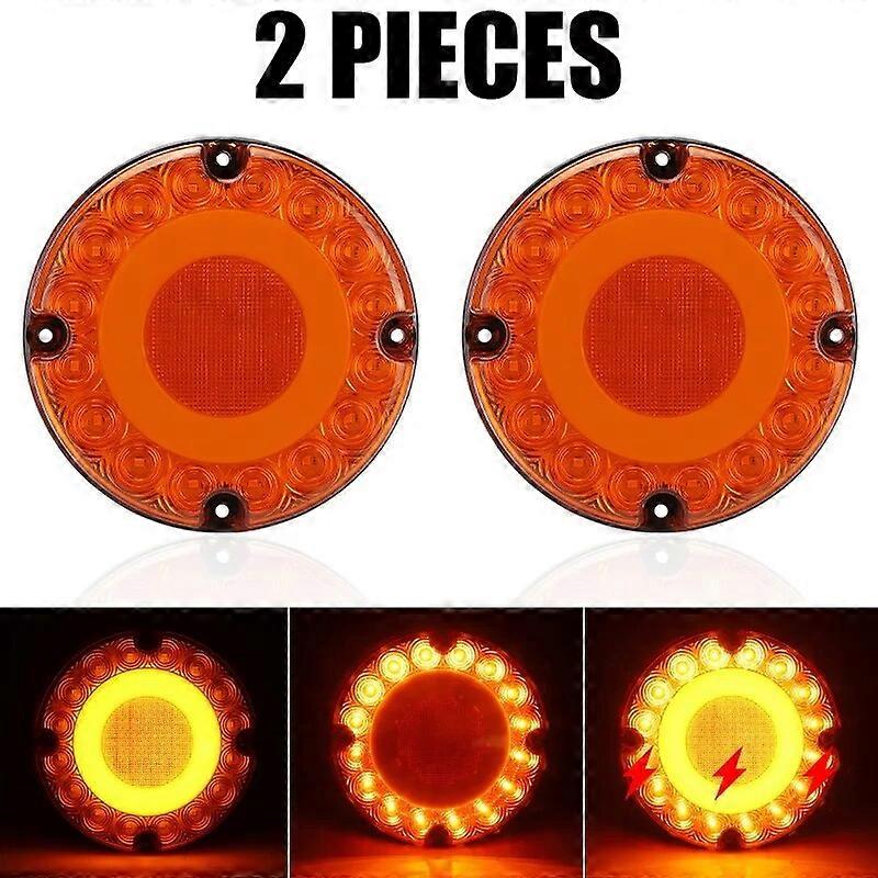 7 inch Bus LED Tail Brake Light Turn Signal Lamp Rear Stop Lamp Flashing Warning Reversing Light For Truck Trailer Lorry 12V 24V
