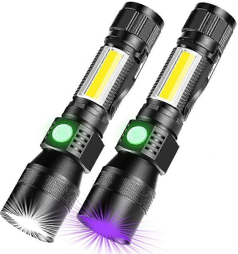 Usb Rechargeable Torches, 3 In 1 Uv Catch Scorpion Torches Super Bright Waterproof Led Torch With 7 Modes For Item Identification/camping/night Fishin