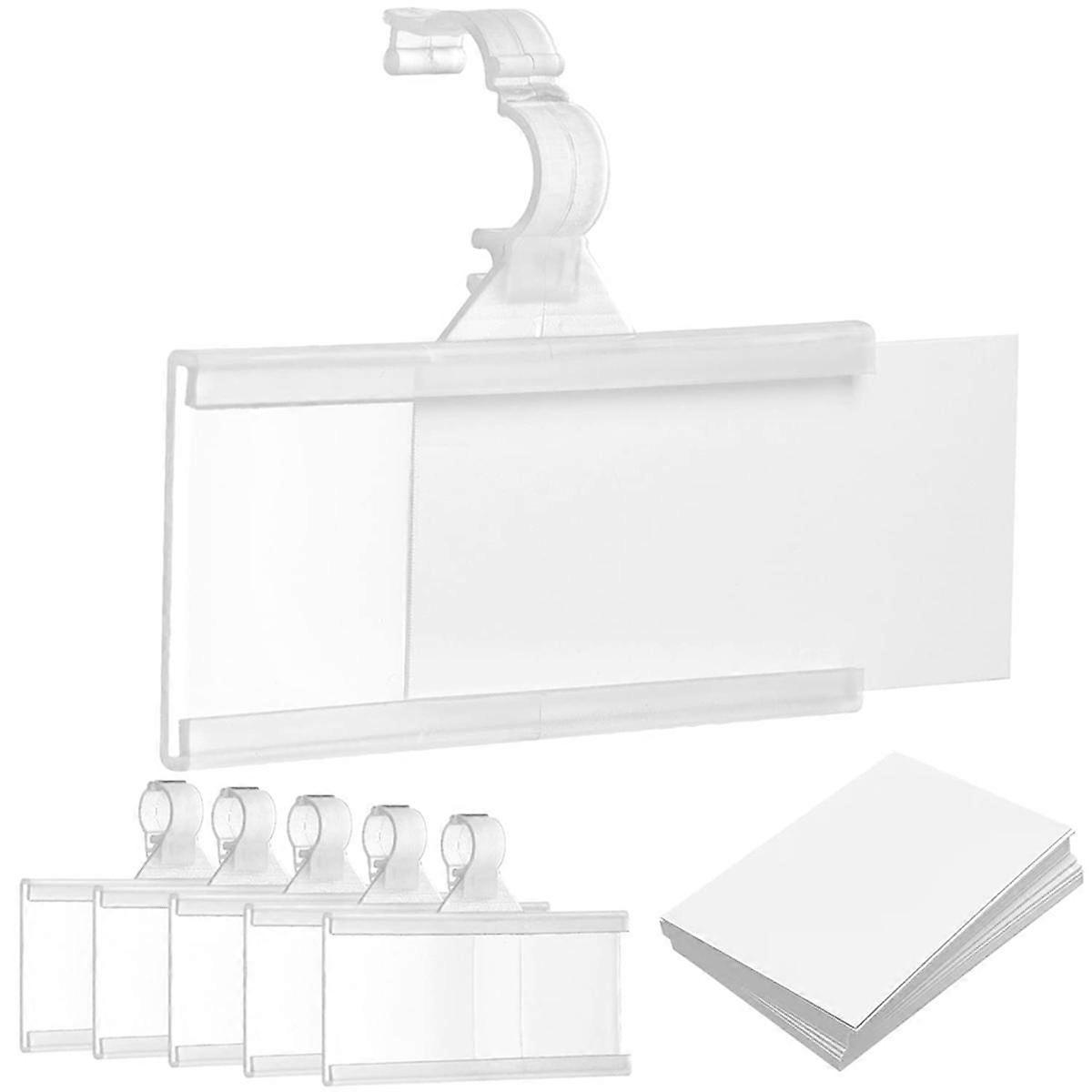 Supermarket Basket Shelf Plastic Hanging Label Hook Price Tag Card Holder with Card Paper Size 76x3