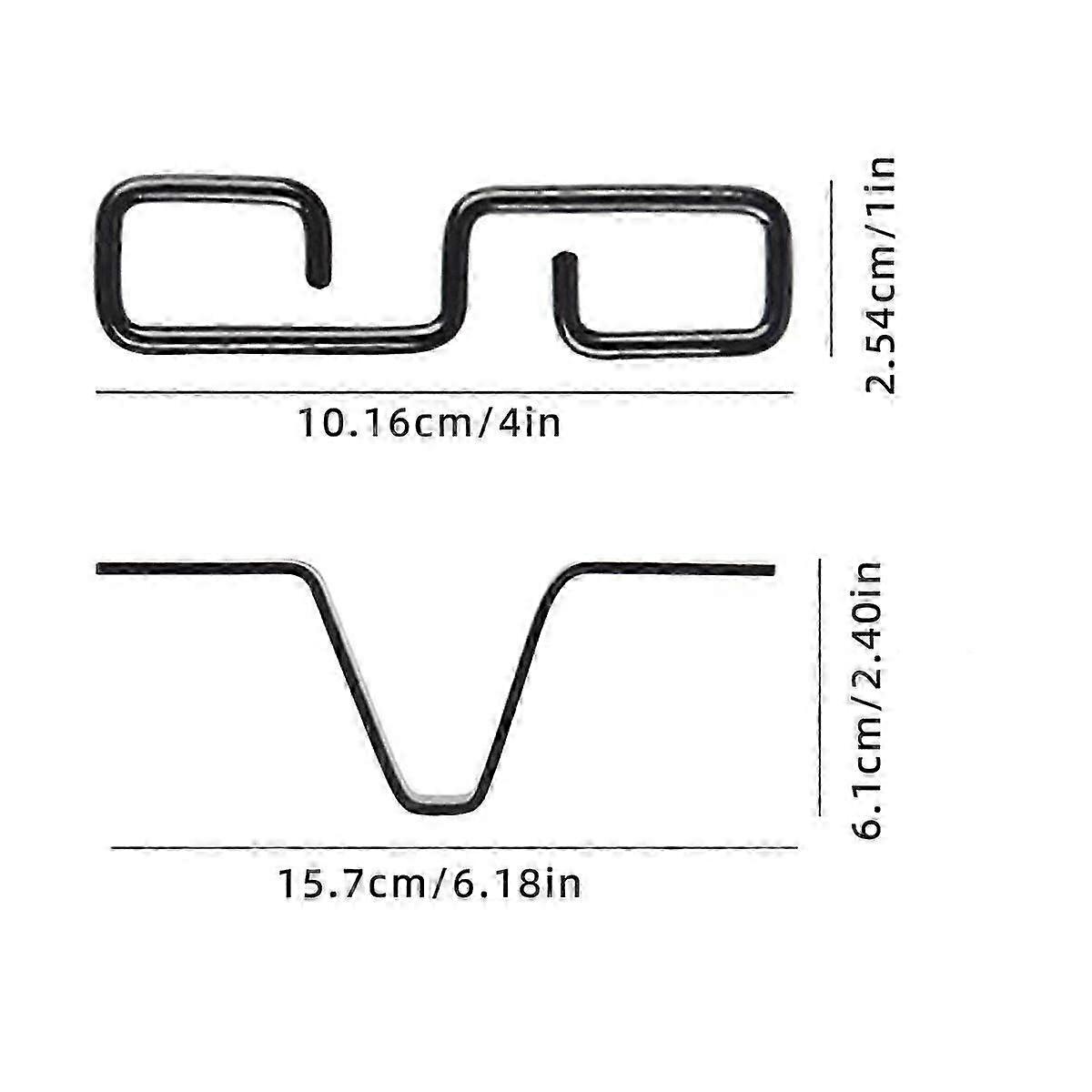 Rain Chain Gutter Adapter, Black V-Shaped Rain Chain Adapter with S-Shaped Hook, Rain Chain Hook fo