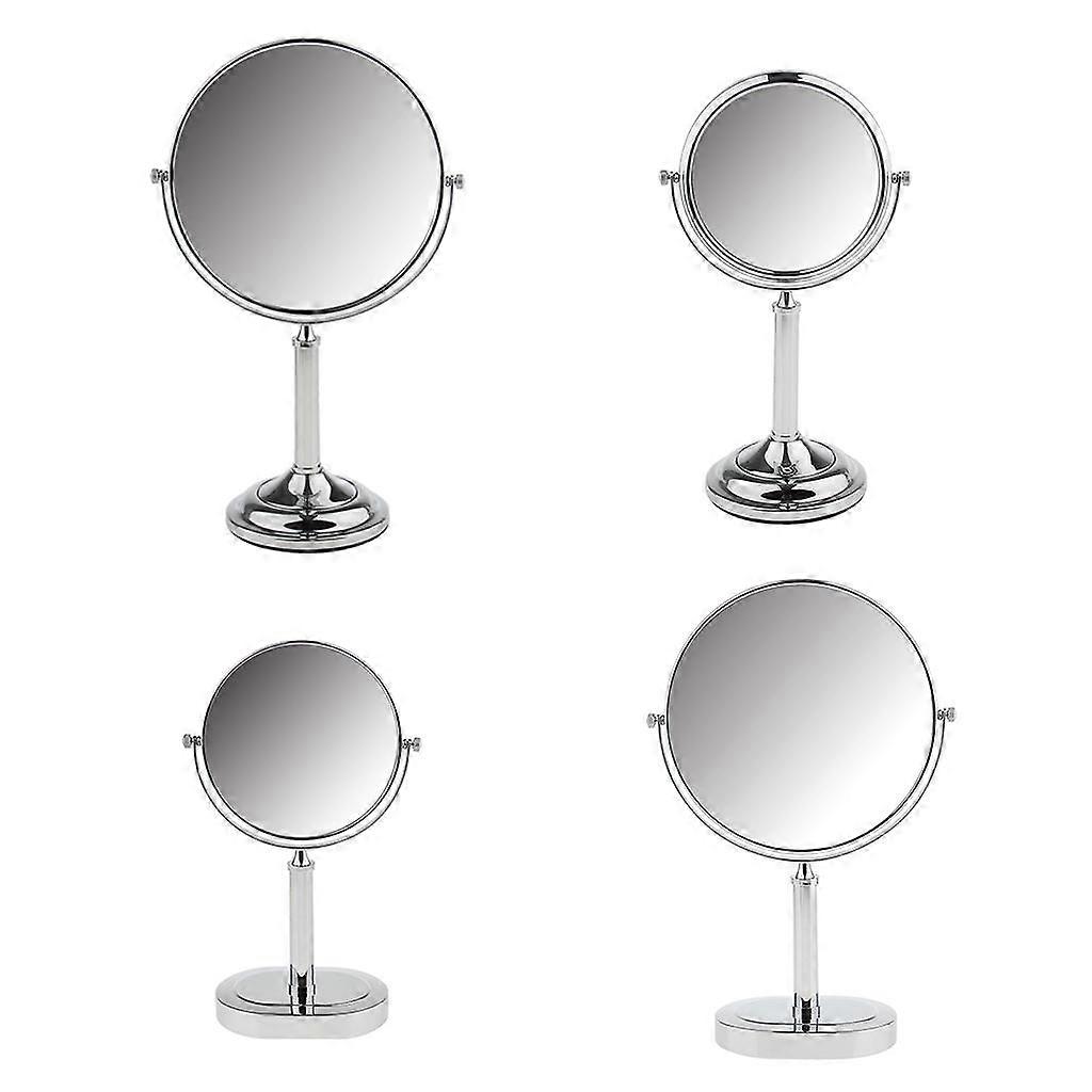 2x 6 '' in acciaio inox da tavolo a doppia faccia free standing vanity shaving make up specchio per doccia bagno 3x ingrandimento 360 girevole regolabile