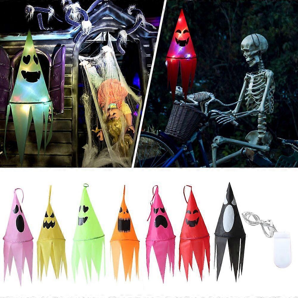 Multicolor Halloween Glow Lights Decorare Ghost Wizard Hat Lamp Ornamente