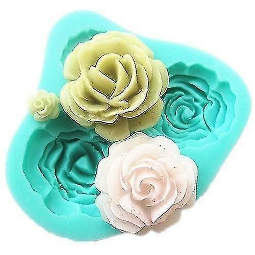 バラの花シリコーンクッキーフォンダンケーキカビカップケーキビスケットチョコレートモールドDiyケーキ装飾