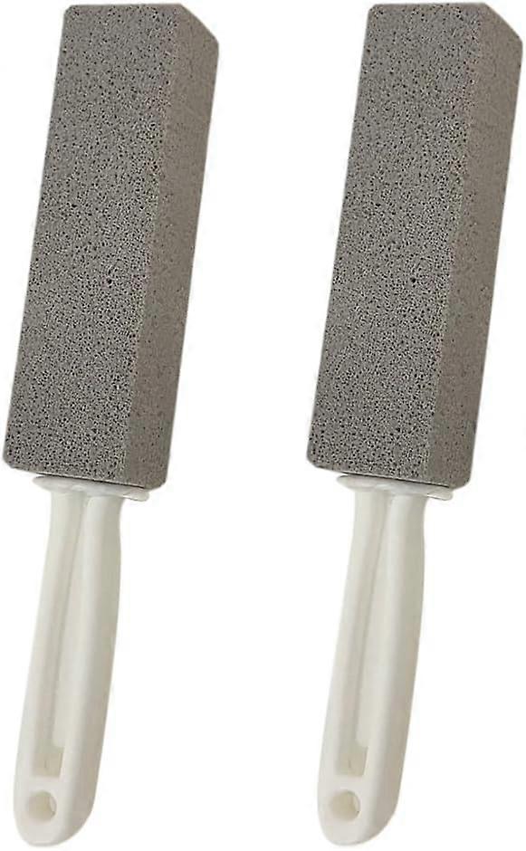 2 Pieces Toilet Brush, Pumice Stone Cleaning Stone with Handle, Toilet Brush for Kitchen Barbecue Bathroom Toilet, Cleaning Brush