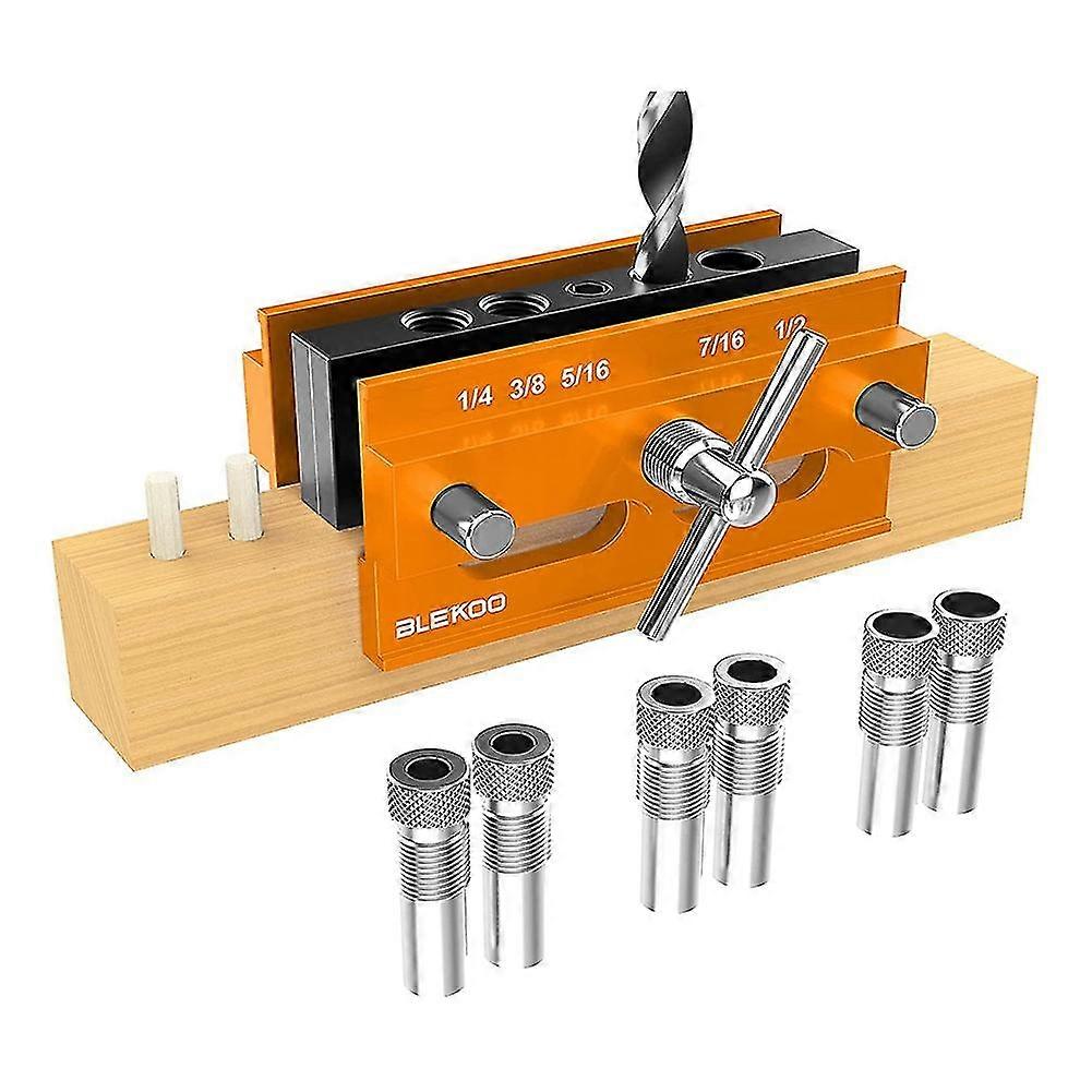 Self Centering Doweling Jig Kit, Drill Jig For Joiner Set, Adjustable Width Drilling Guide Tool Acc