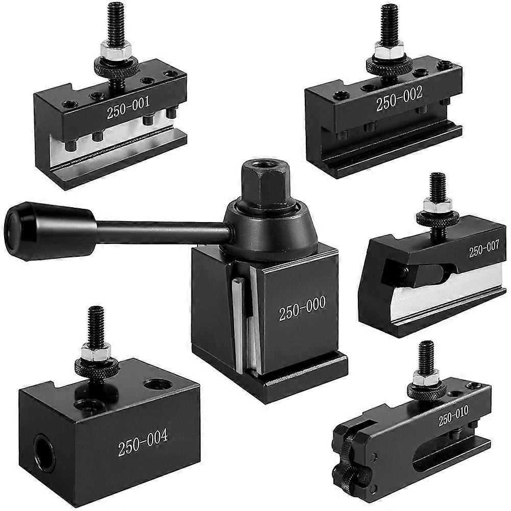 Lathe Tool Holder, Change Tool Set for Metal Lathe Tool Post for 1/2inch Turning Tools, 250-000 Min