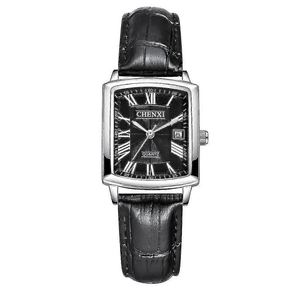 Montre à quartz pour hommes Casual Squared Watch Black Dial Analogique Display