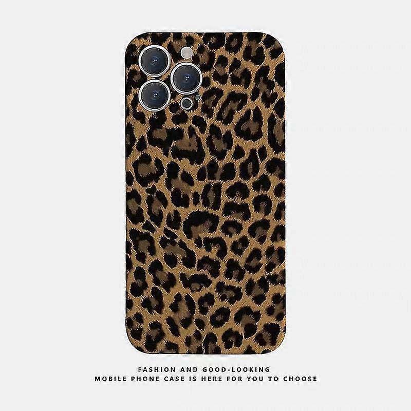 New couple mobile phone case for Apple niche simple personalized leopard print