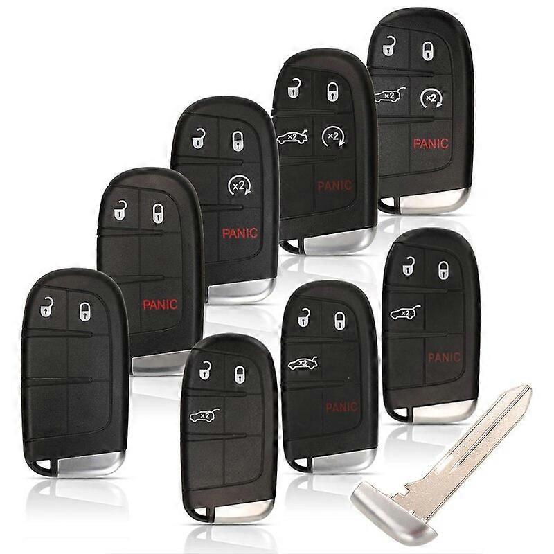 Custodia Telecomando Auto Ricambio Per Jeep Grand Cherokee, Dodge Challenger, Chrysler 300 - Nero, Compatibile Con M3N-40821302 - 2