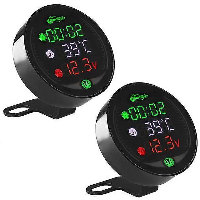 Waterproof Motorcycle 5-In-1 Modified Water Temperature Meter Time Voltmeter 12V Chronometer USB Mobile Phone Charging universal