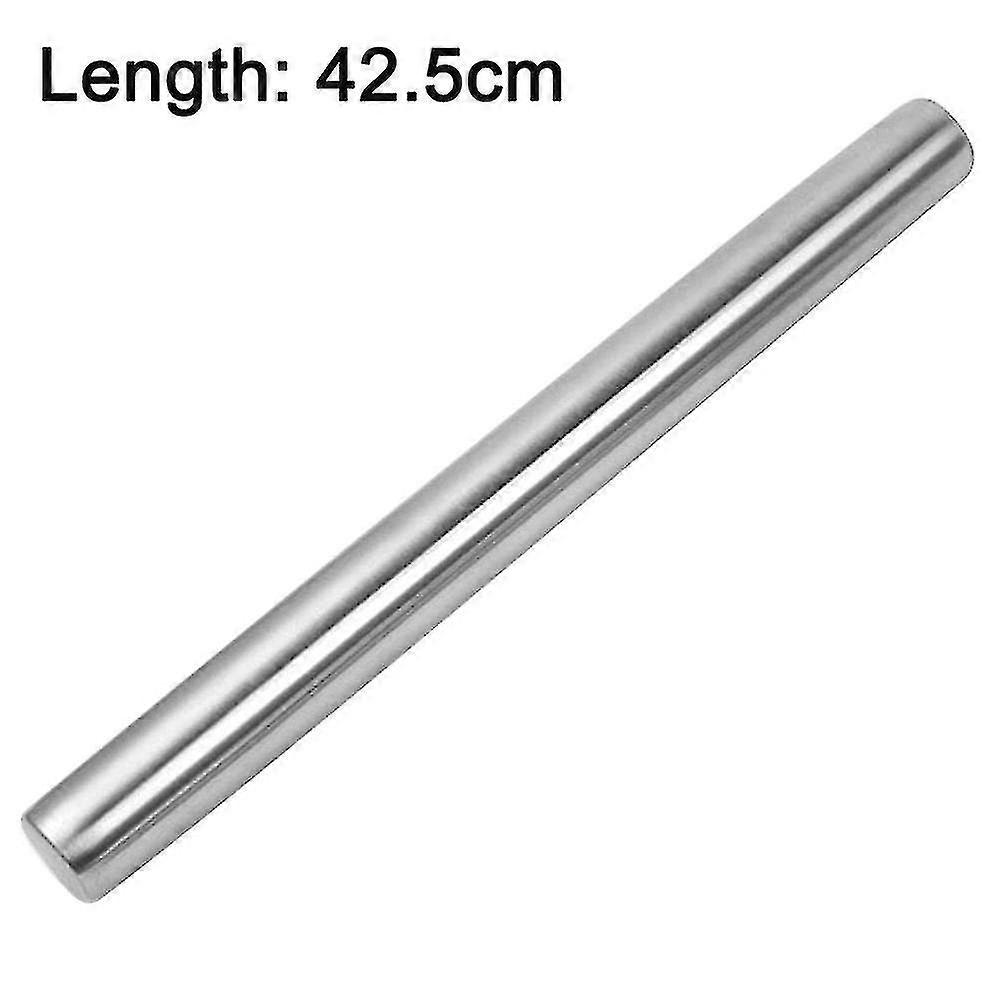 Smooth Stainless Steel Rolling Pin Has Design Best For Fondant, Pie
