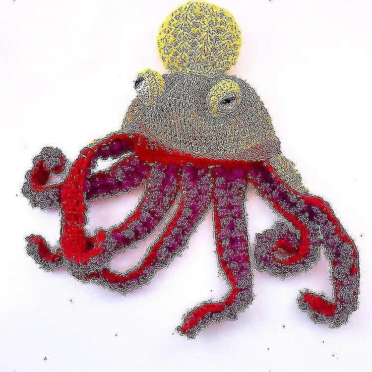 Hand Knitted Octopus Shape Halloween Hat 2023 Fun Headwear