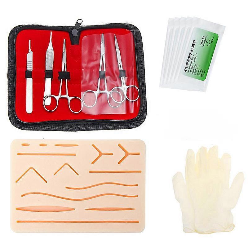 Simulation Silicone Skin Wound Module Medical Student Suture Practice Tool Set
