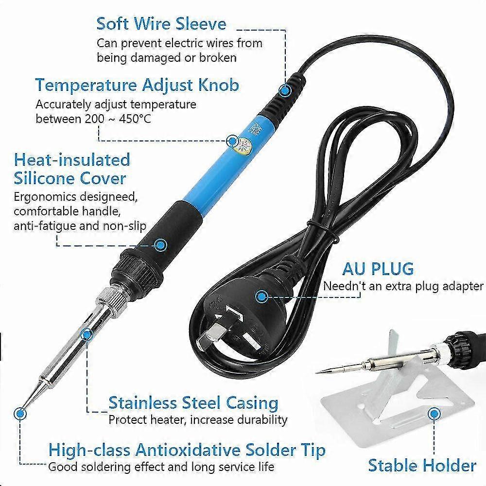 71 Pcsset 60W Wood Burning Tool Kit Craft Set Soldering Pyrography Art Pen Tool