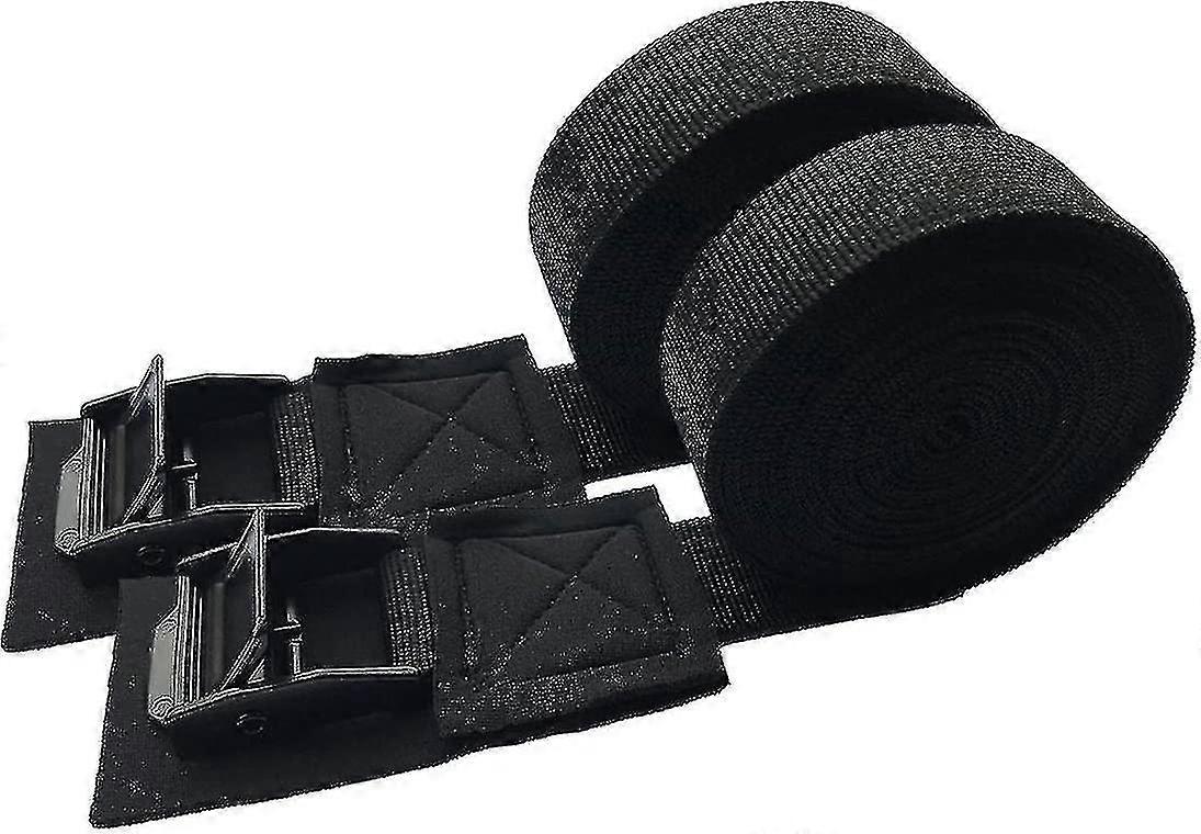 Takstativstropper, kajakkstropper for takstativ, kajakk, bilstativtak, bilstrammereimer, bagasjelast, kajakksurfebrett, slipsbelte (svart) (2 stk) xxf