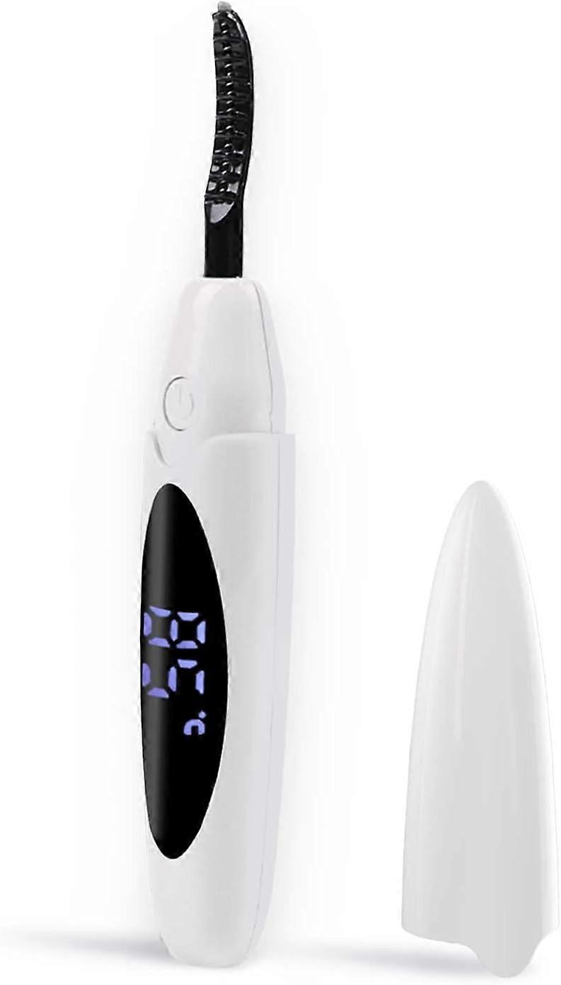 Heated Eyelash Curlers, Portable Heated Lash Curler Heated Eyelash Curler Intelligent Power 0ff with Eyelash Comb 24 Hours Long Lasting