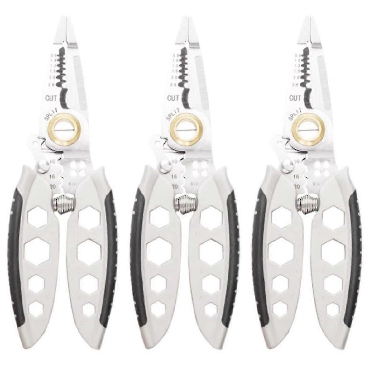 New 3pcs 7-inch Duty Multi Purpose Portable Wire Stripping Tool For Electrical Wire