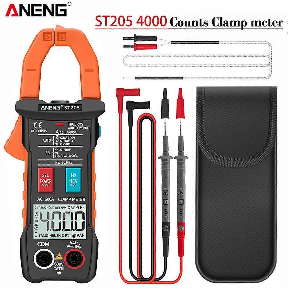 ANENG ST206 Digital Multimeter Clamp Meter 6000 counts True RMS Amp DC/AC Current Clamp measure dc amperimetro tester voltmeter